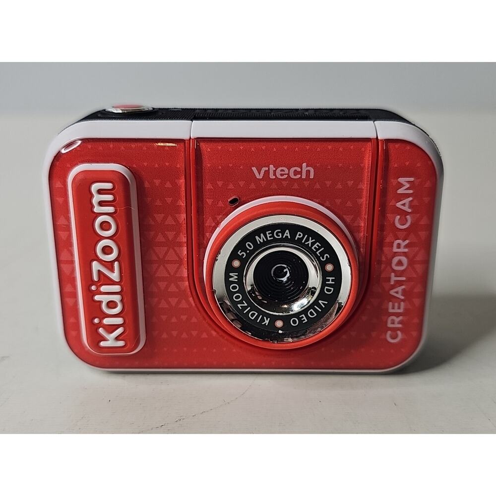 VTech KidiZoom Creator Cam HD Video Kids Red Digital Camera NO CHARGER CABLE